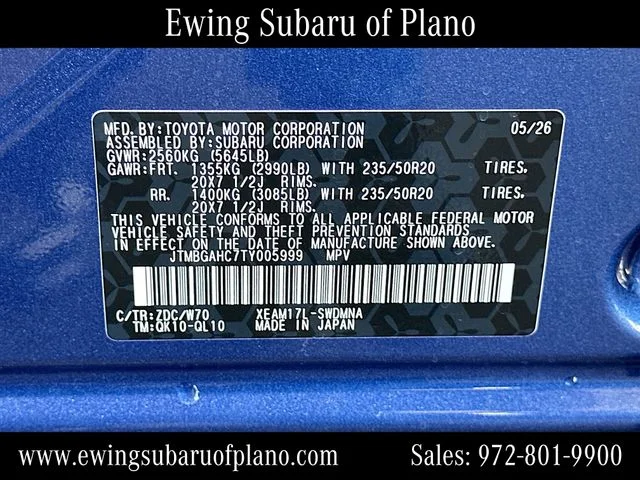 New 2026 DAYBREAK BLUE PEARL Subaru Limited image 32