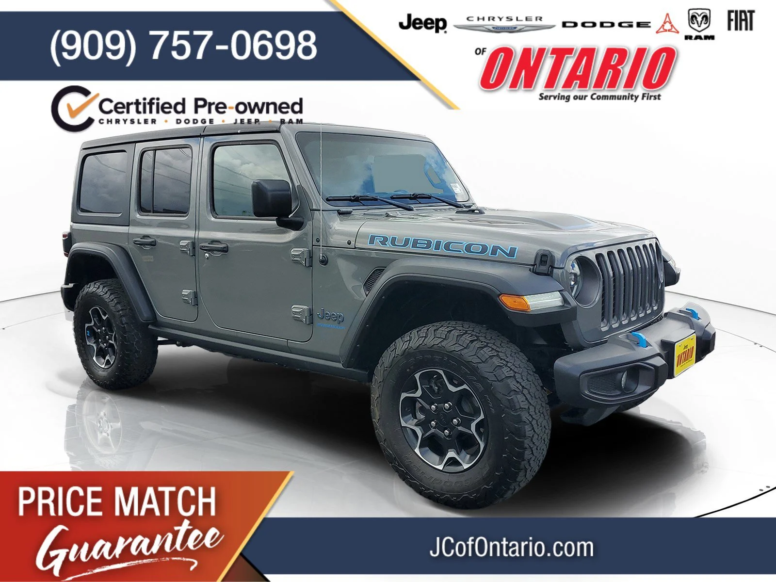 Certified Used 2023 Gray Jeep Rubicon 4xe image 1
