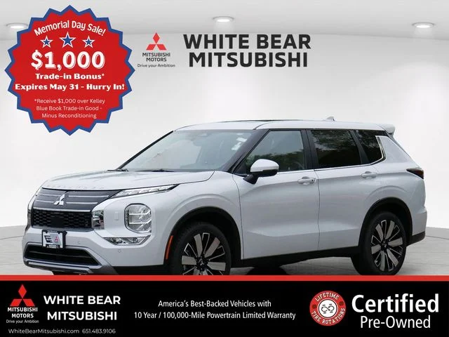 Certified 2025 Mitsubishi Outlander SE with VIN JA4J4VA82SZ038459 for sale in White Bear Lake, Minnesota