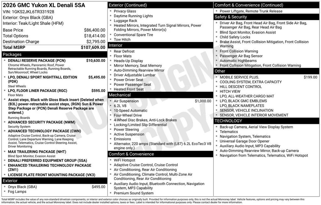 New 2026 Onyx Black GMC Denali image 18