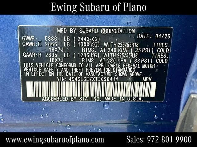 New 2026 DAYBREAK BLUE PEARL Subaru Premium Hybrid image 68