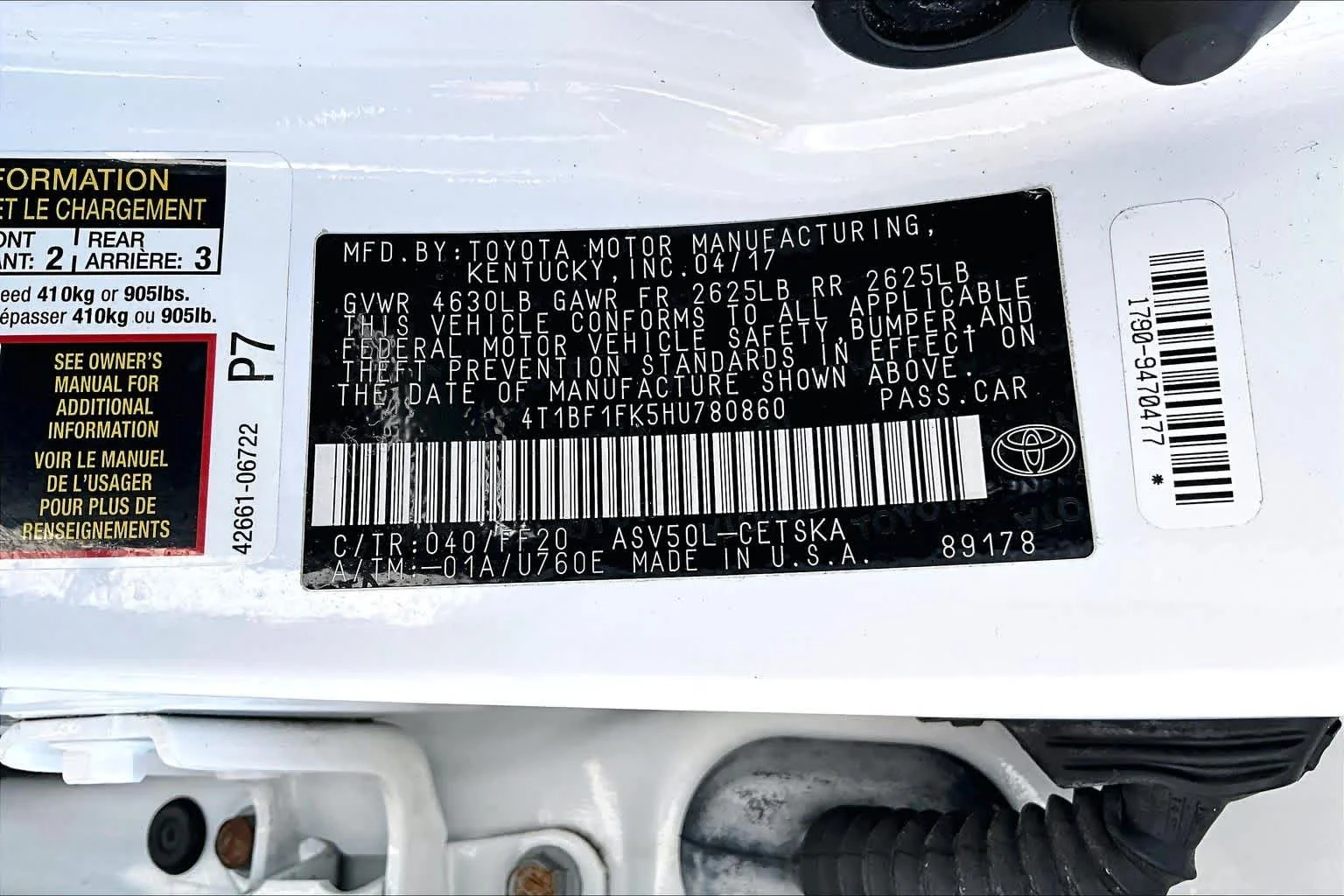 Certified Used 2017 Super White Toyota LE image 32