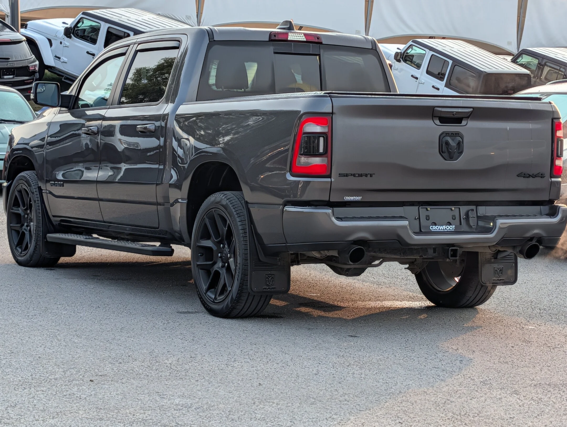 Certified Used 2023 Grey RAM Sport - - 4x4 - Sport Hood - 22 Forged Wheels - Trailer Hitch & Power Pedals & More! image 6
