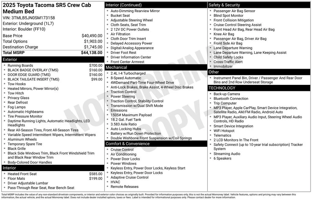 Used 2025 Black Toyota SR5 image 17