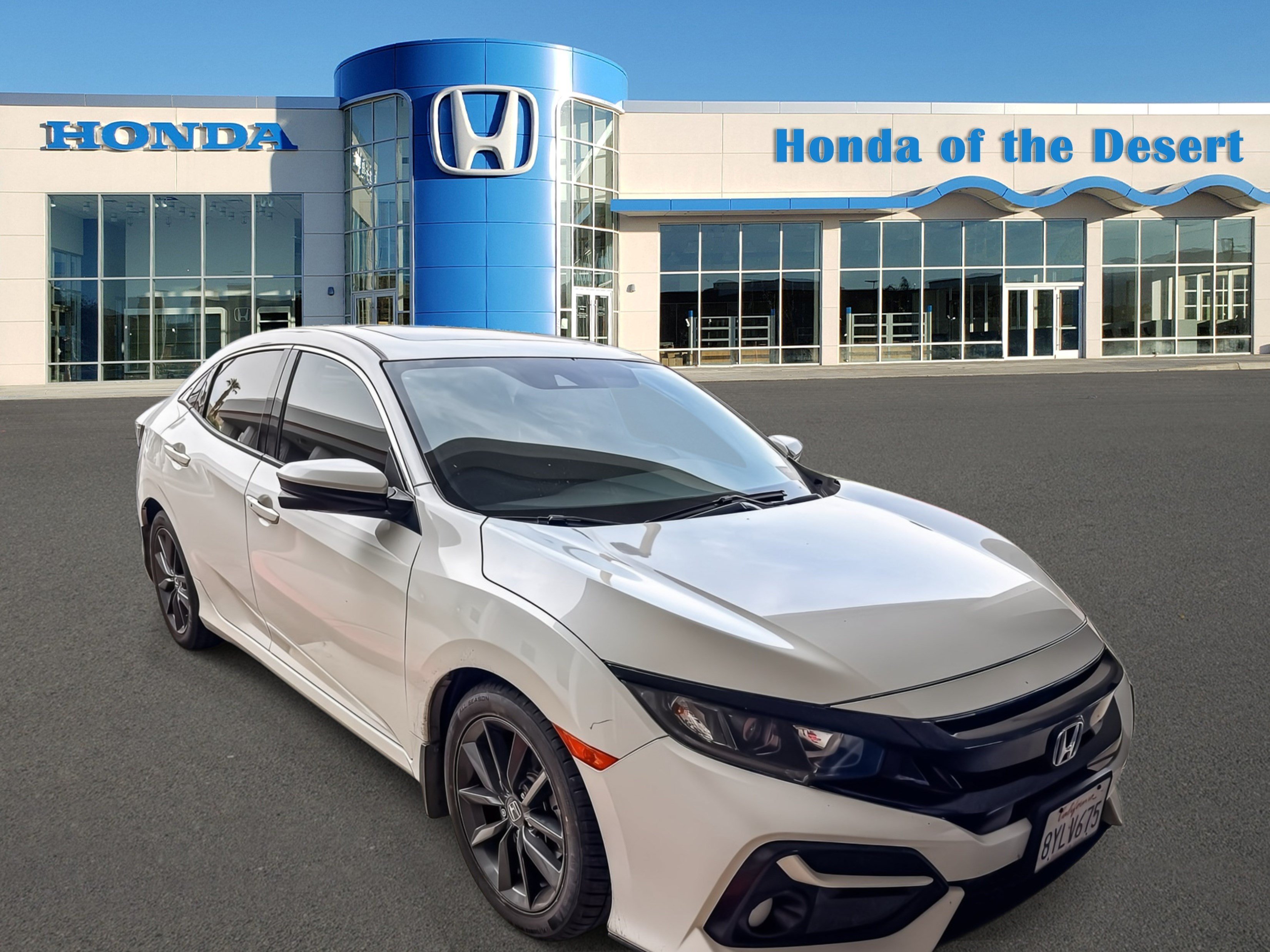 Used 2021 Platinum White Pearl Honda EX image 1