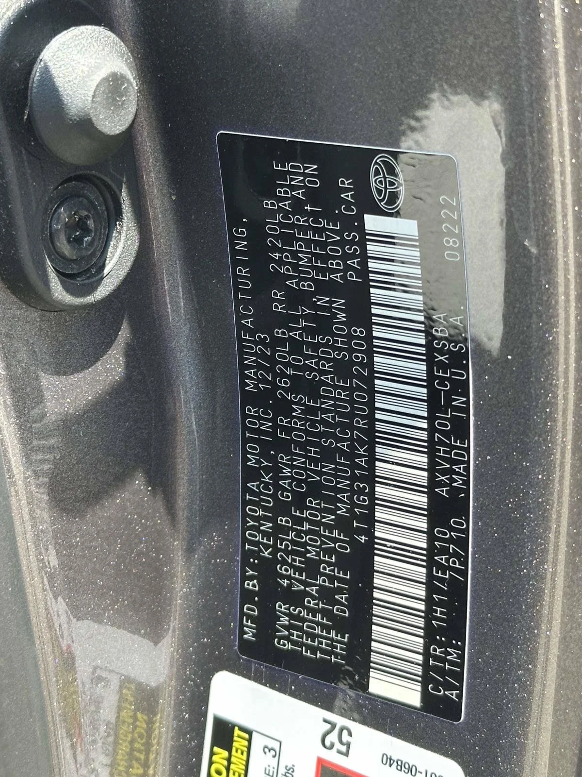 Used 2024 PREDAWN GRAY MICA Toyota Hybrid SE image 18