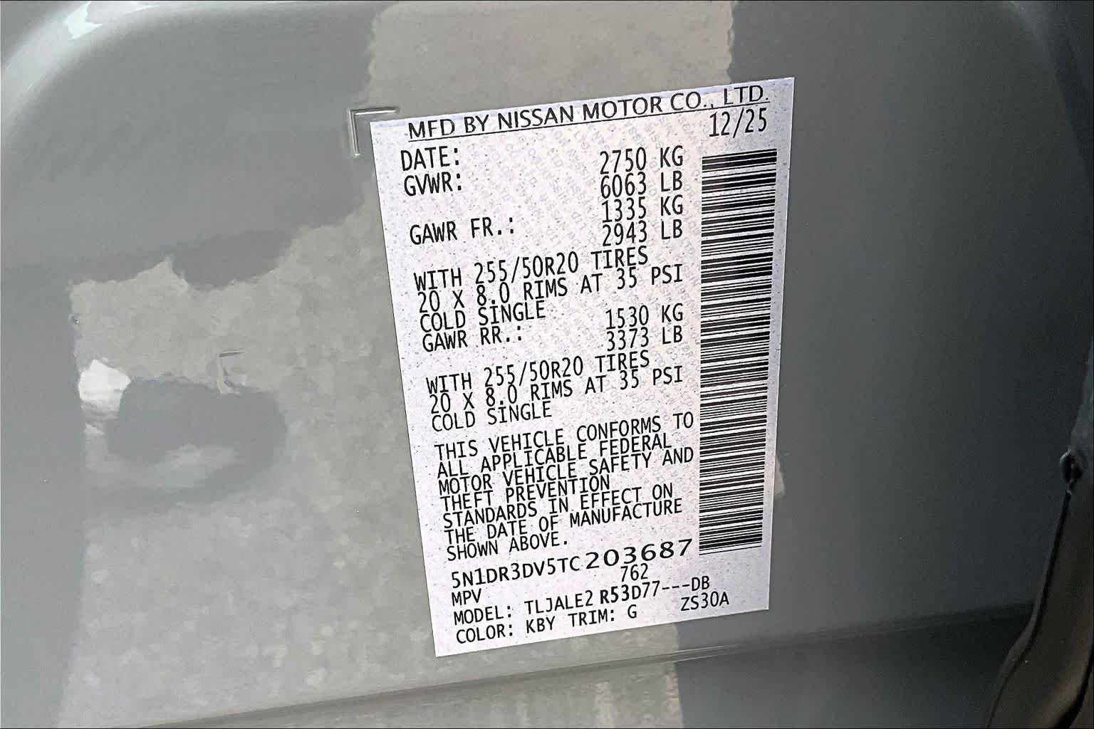 New 2026 Boulder Gray Pearl Nissan Platinum image 14