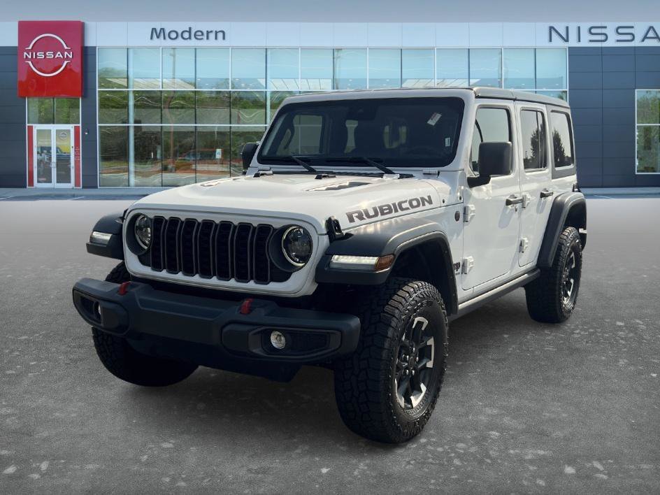 Used 2025 Bright White Clearcoat Jeep Rubicon image 1