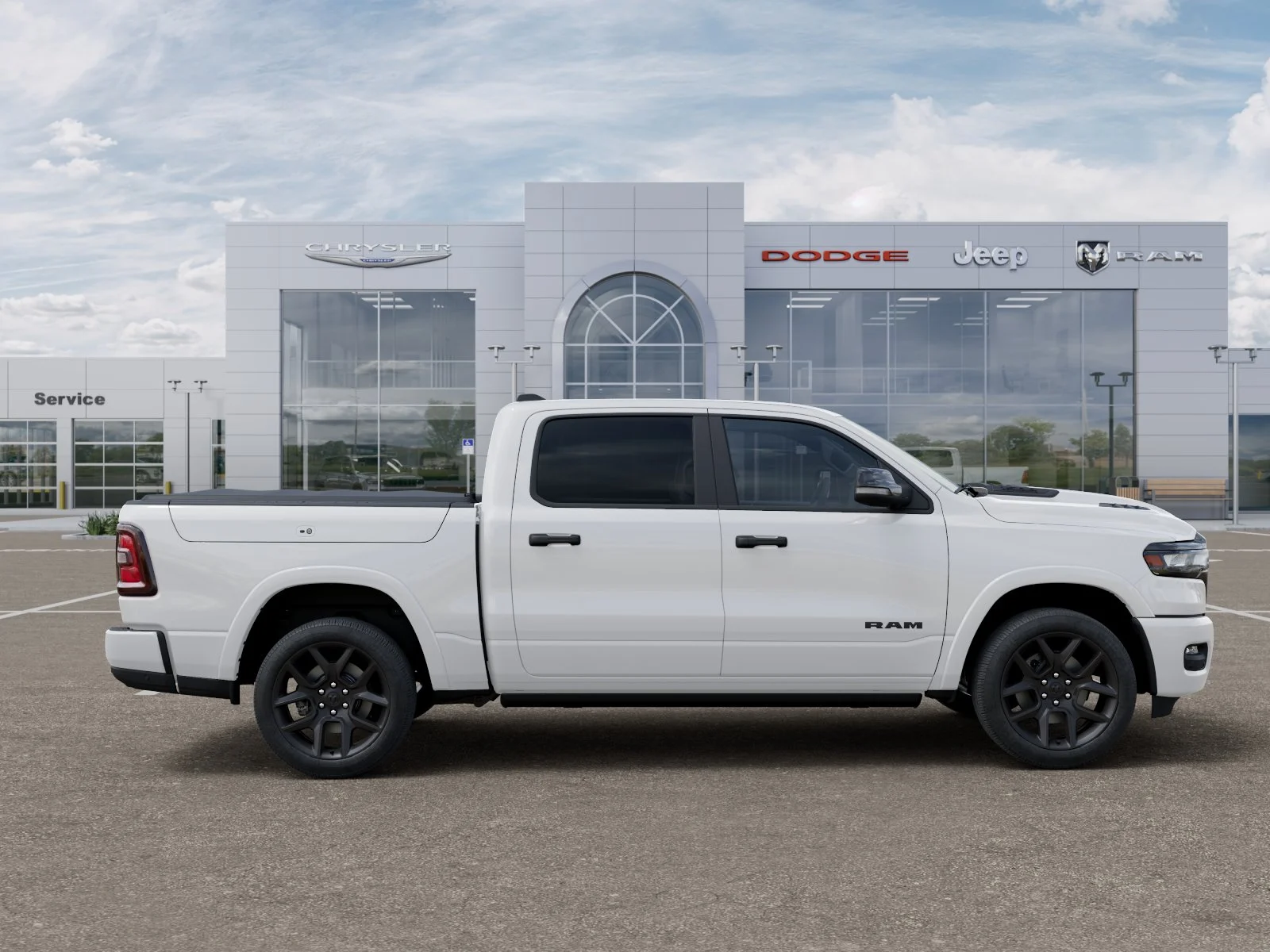 New 2027 Bright White Clear-Coat Exterior Paint RAM Laramie image 48