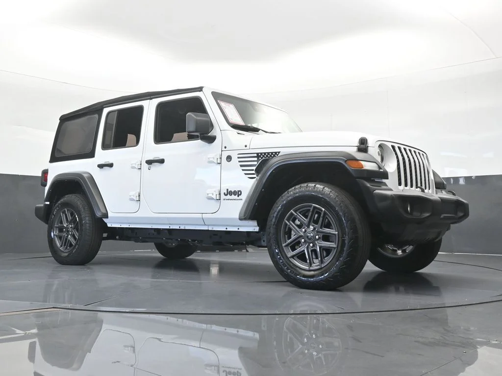 Used 2024 Bright White Clearcoat Jeep Sport S image 57
