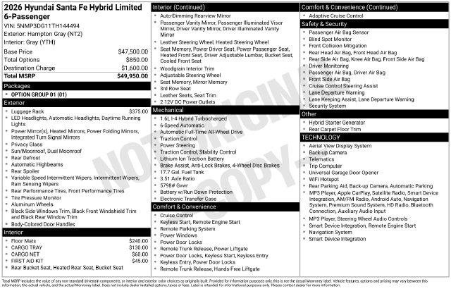 New 2026 Hampton Gray Hyundai Limited image 33