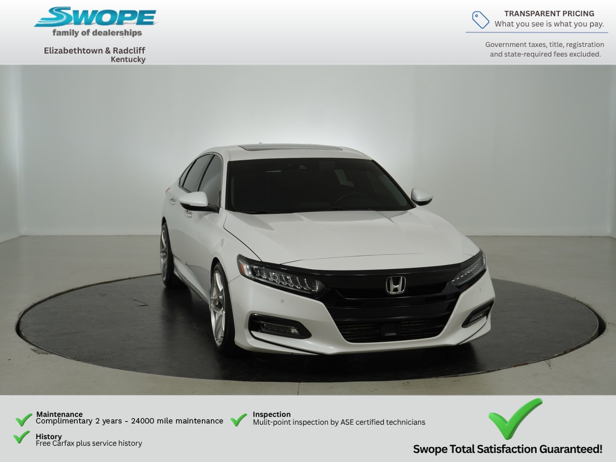 Used 2019 Platinum White Pearl Honda Touring 2.0T image 3
