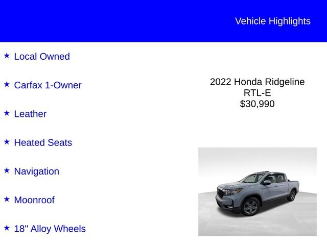 Certified Used 2022 Sonic Gray Pearl Honda RTL-E image 2