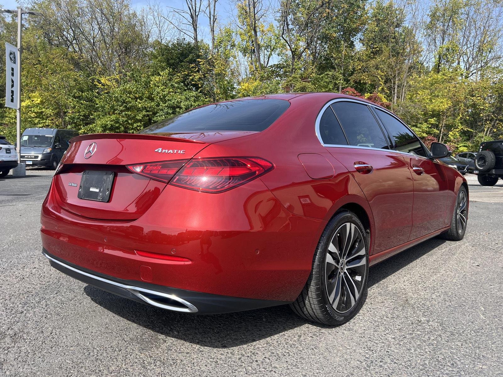 Used 2022 MANUFAKTUR Cardinal Red Metallic Mercedes-Benz C 300 image 3