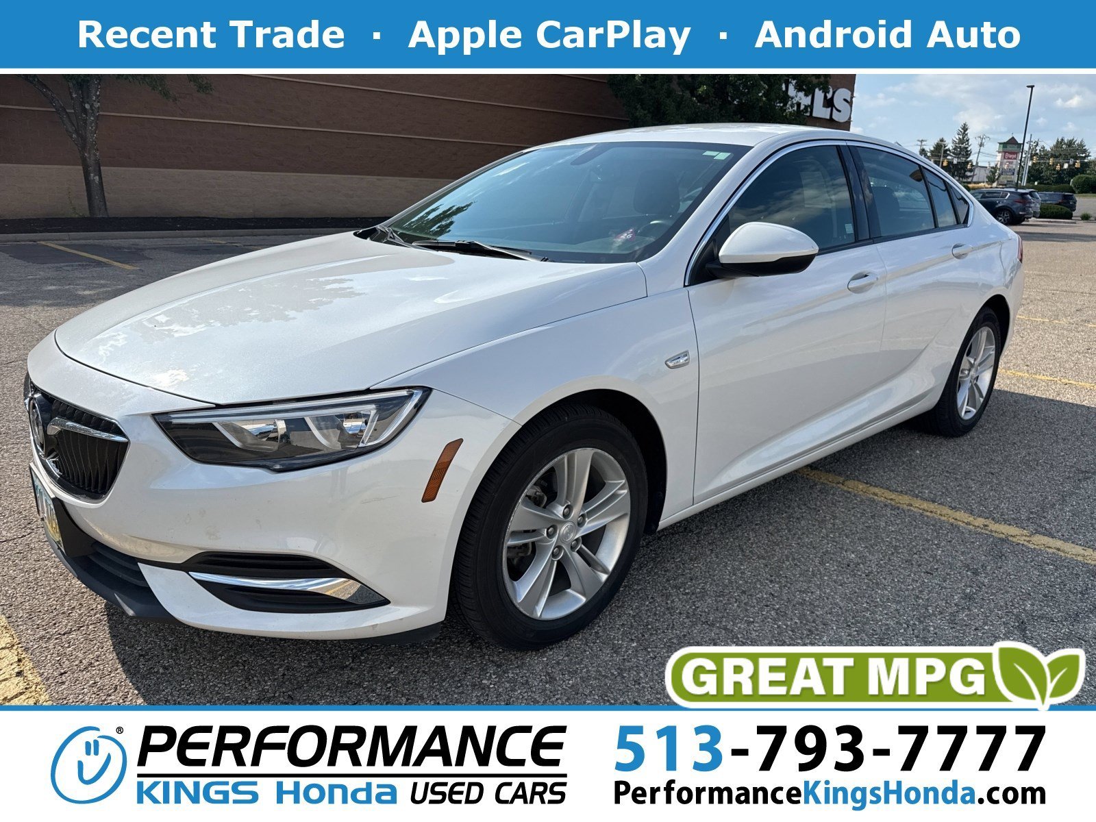 Used 2019 White Frost Tricoat Buick Preferred image 1