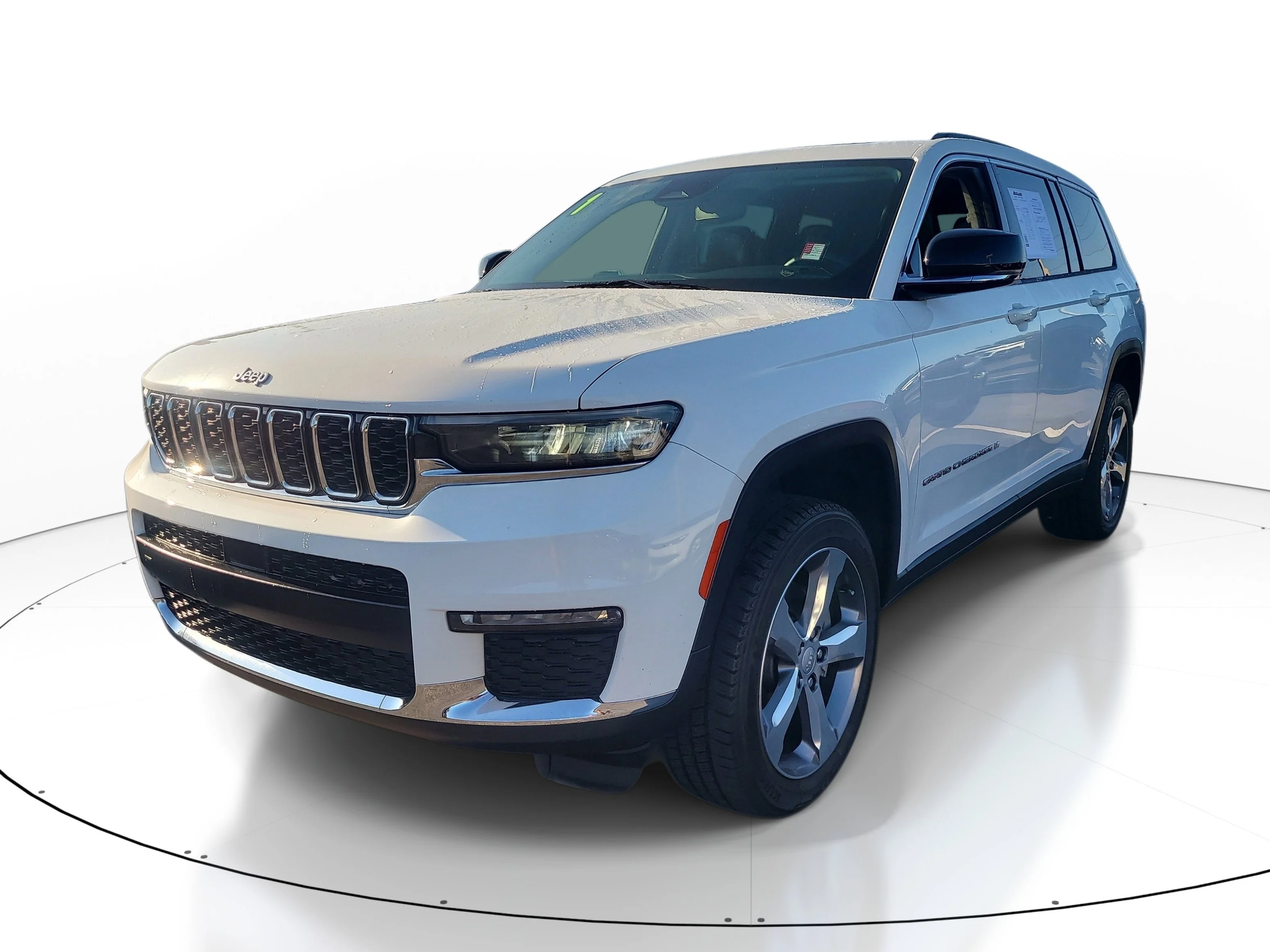 Used 2021 Bright White Clearcoat Jeep Limited image 3