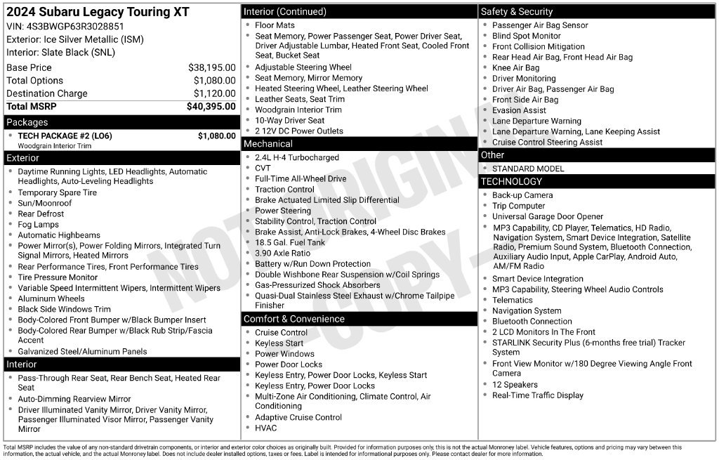 Used 2024 Silver Subaru Touring XT image 28