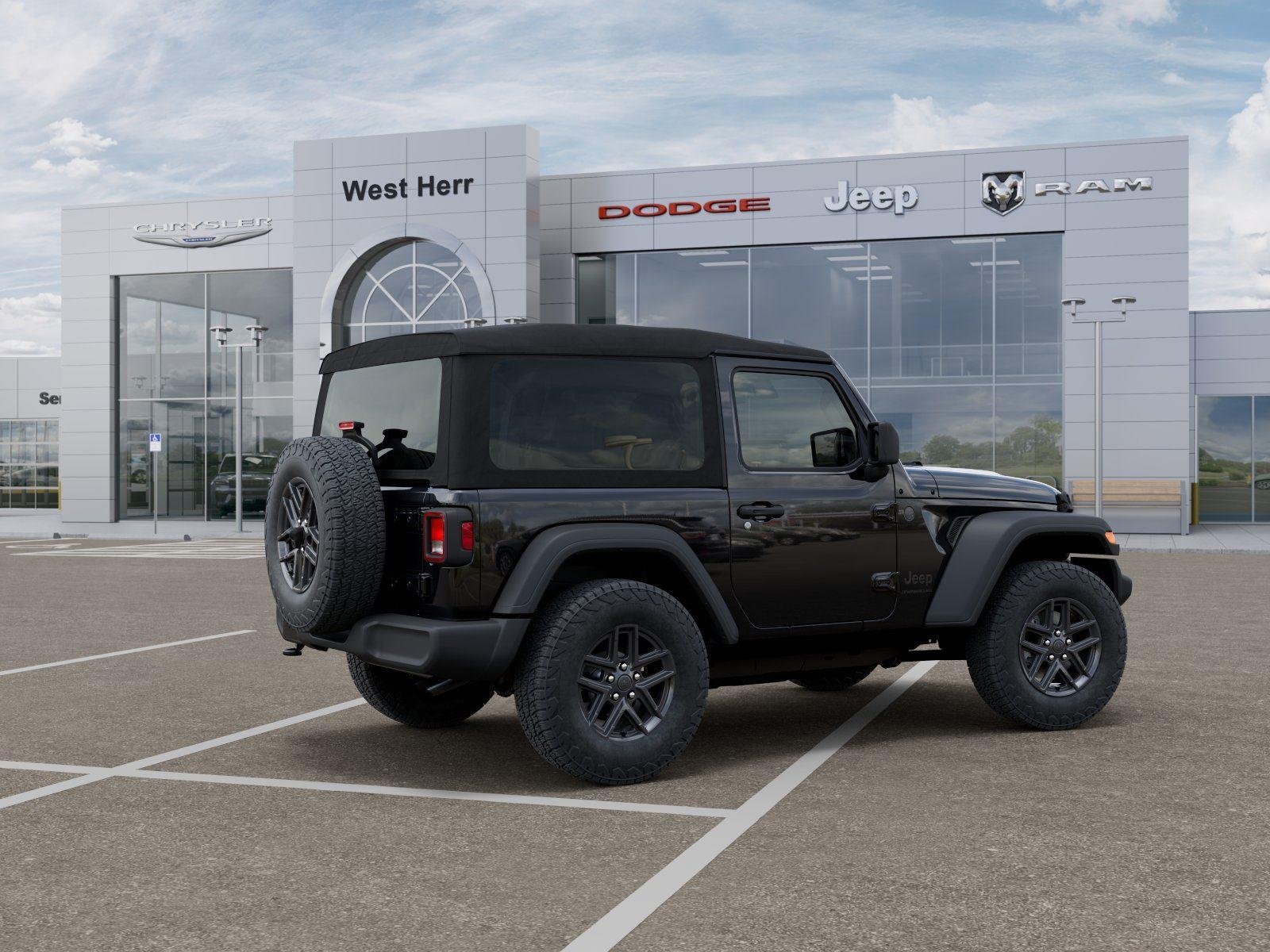 New 2026 Black Clear-Coat Exterior Paint Jeep WRANGLER 2-DOOR SPORT S image 4