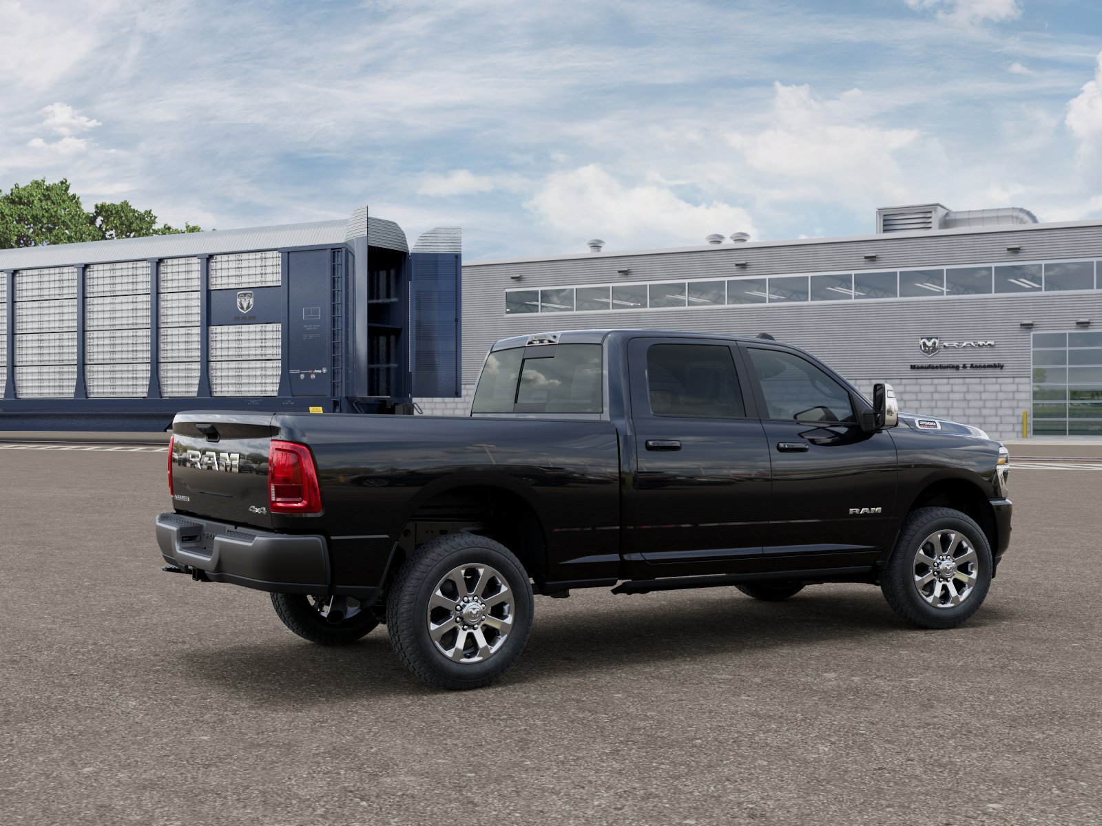 New 2026 Diamond Black Crystal Pearl-Coat Exterior Paint RAM LARAMIE image 2