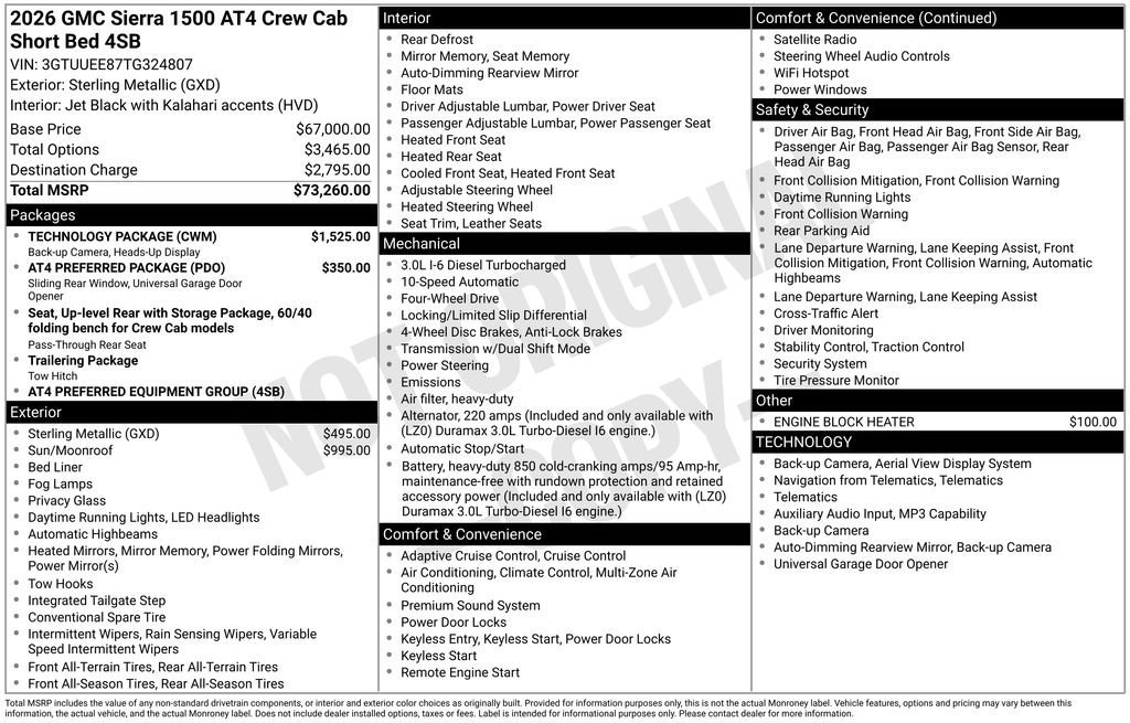 2026 GMC Sierra 4WD Crew Cab Short Box AT4's photo