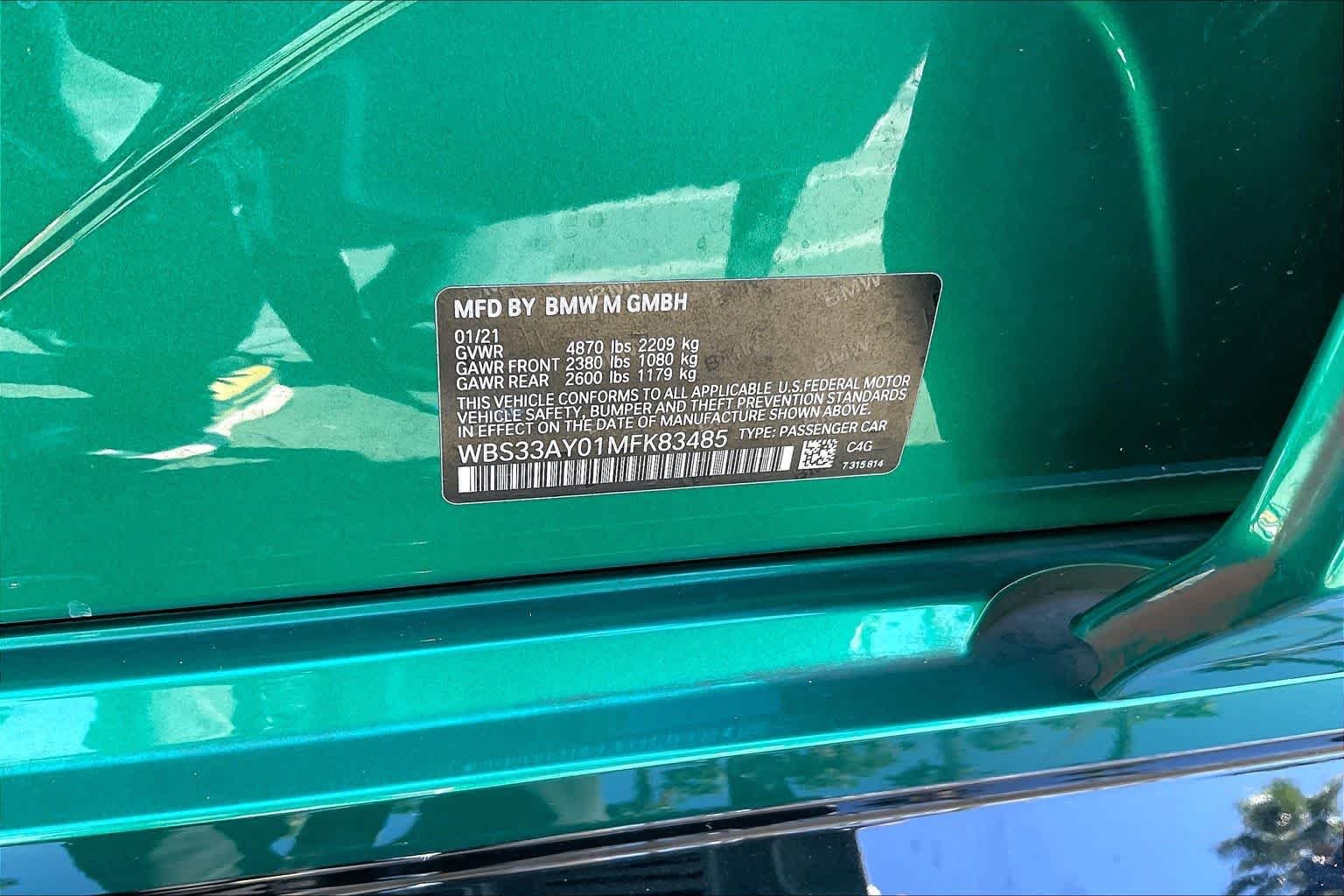 Used 2021 Isle of Man Green Metallic BMW Competition image 34