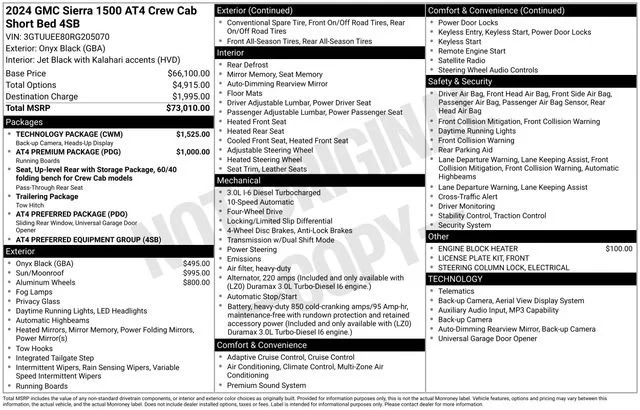 2024 GMC Sierra 4WD Crew Cab Short Box AT4's photo