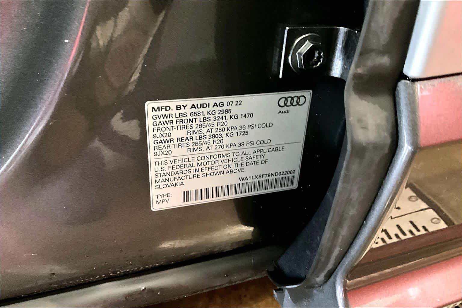 Used 2022 Samurai Gray Metallic Audi Premium Plus image 34