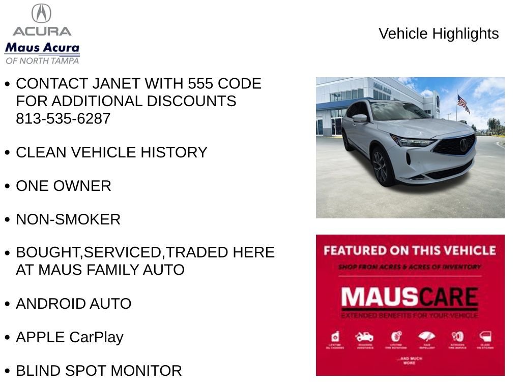 Used 2023 White Acura Technology image 8