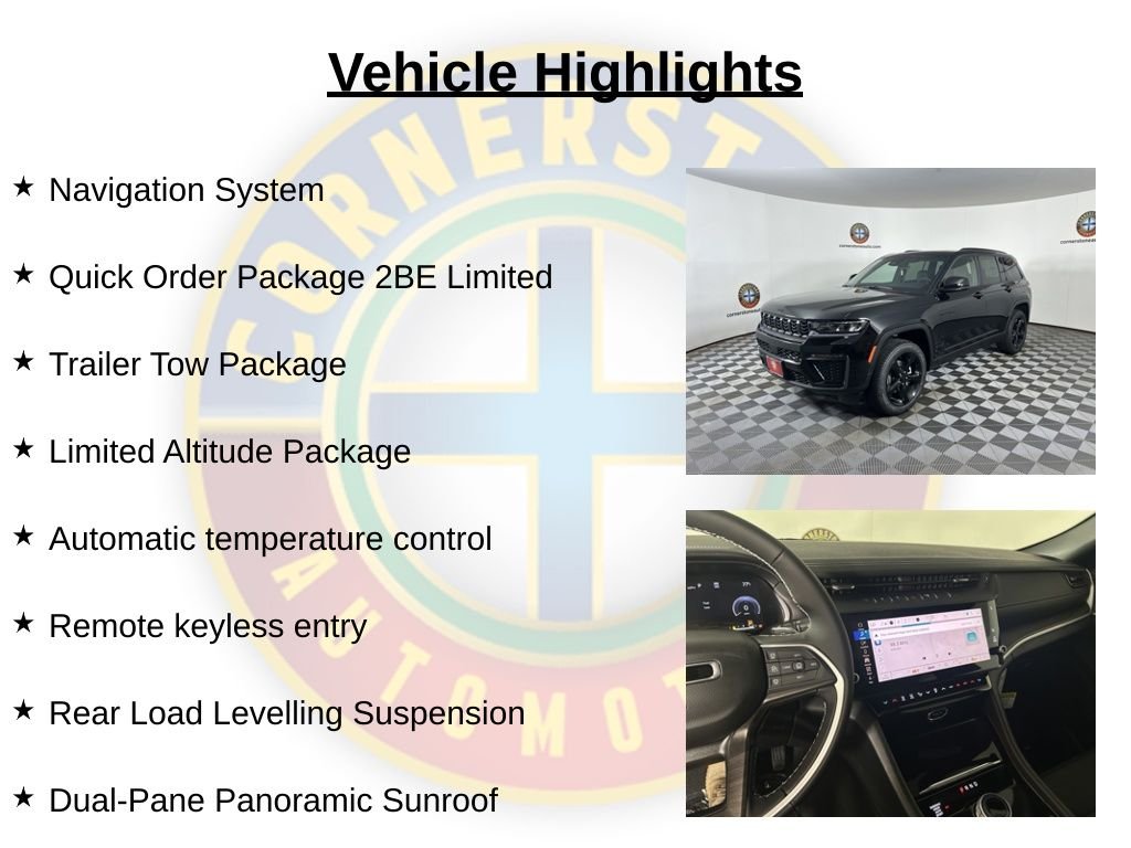 New 2026 Diamond Black Crystal Pearlcoat Jeep Limited image 2