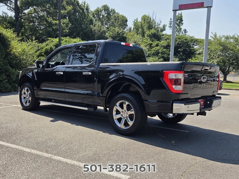 Used 2021 Black Metallic FORD LARIAT 4WD SUPERCREW 5.5