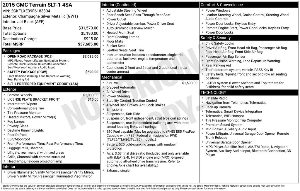 Used 2015 Gold GMC SLT-1 image 23