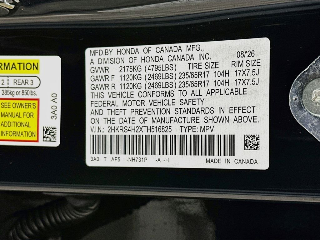 New 2026 Crystal Black Pearl Honda LX image 29