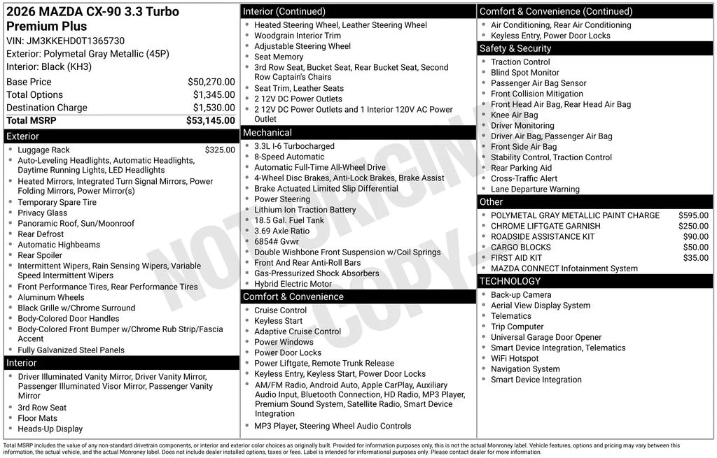 New 2026 Polymetal Gray Metallic Mazda 3.3 Turbo Premium Plus AWD image 40