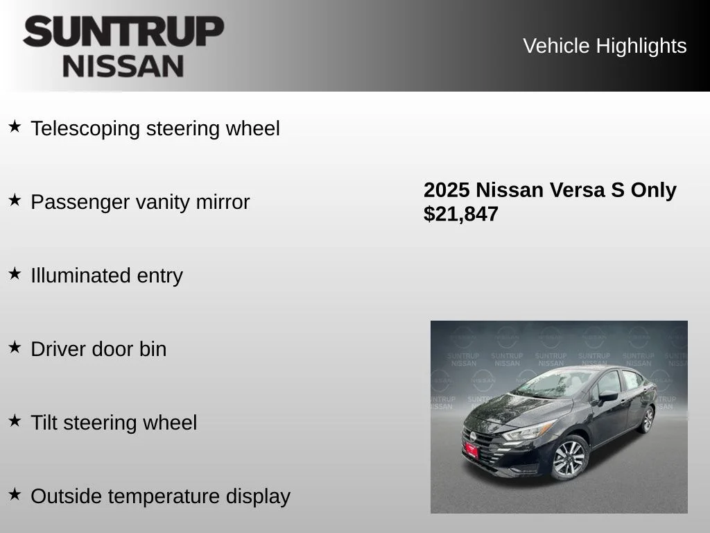 2025 Nissan Versa Sedan S - Photo 40