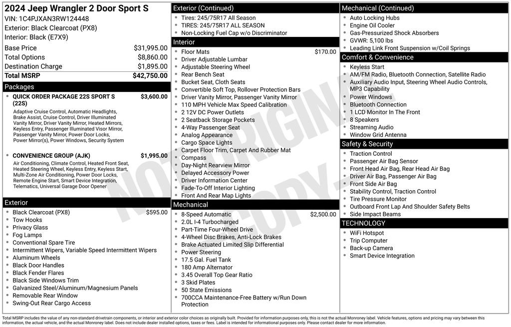 Used 2024 Black Jeep Sport S image 6