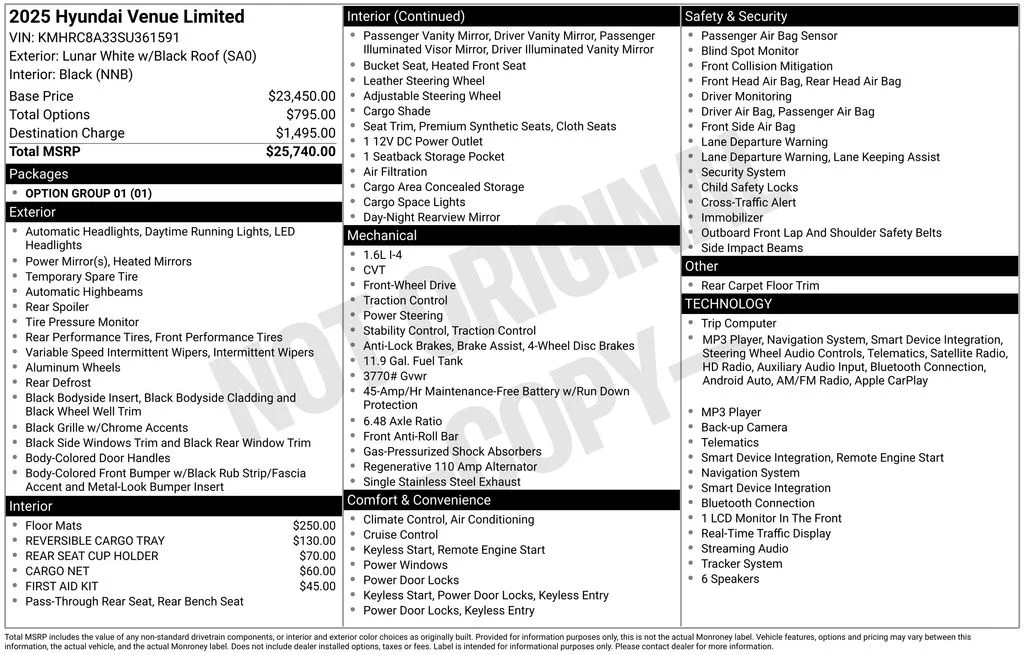 Used 2025 White Hyundai Limited image 16