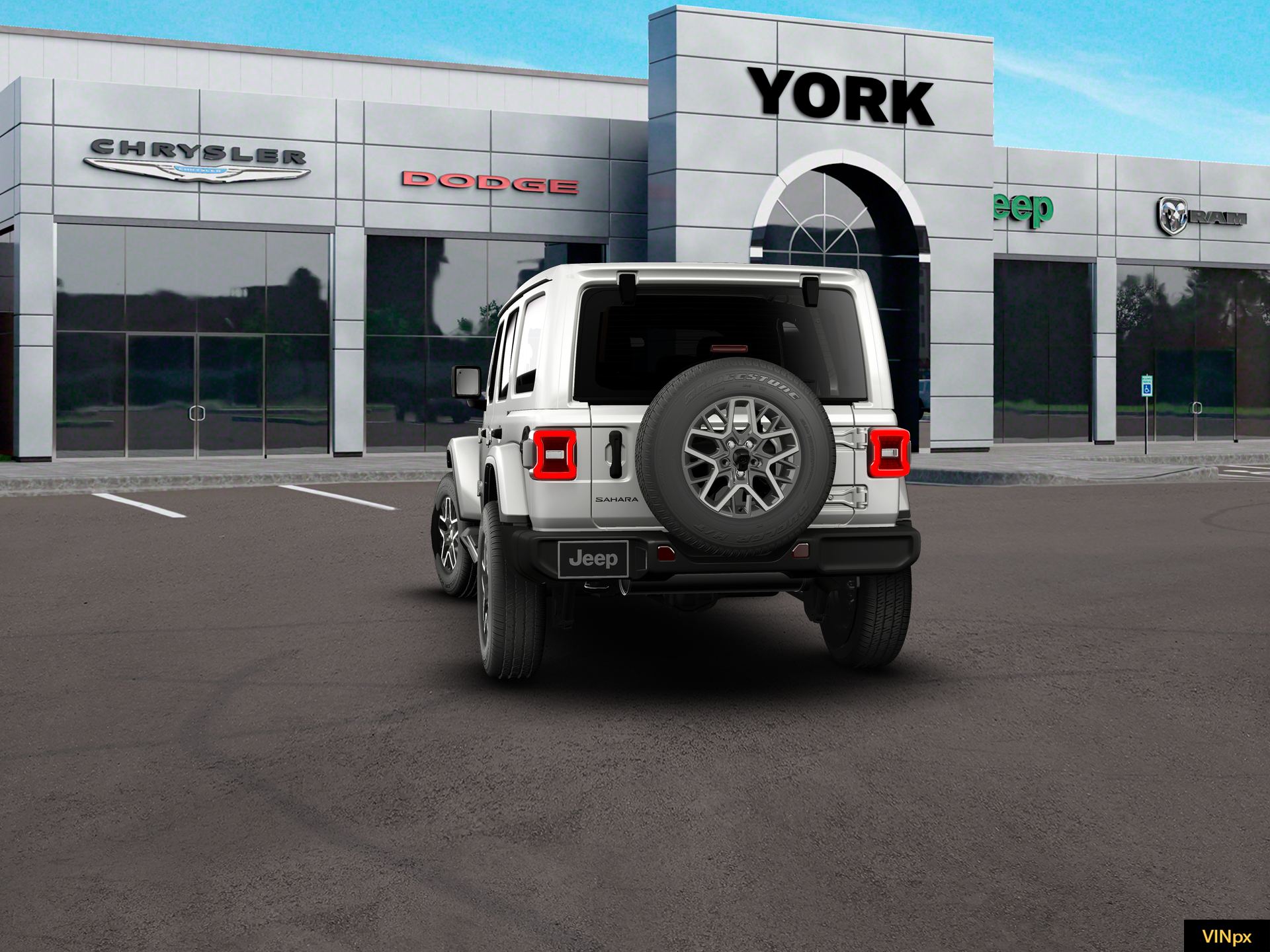 New 2026 Bright White Clear-Coat Exterior Paint Jeep Sahara image 25