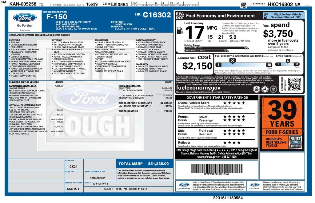 Used 2017 Silver Ford Lariat image 6