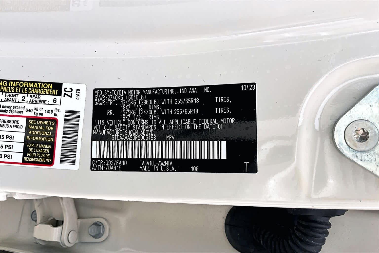 Used 2024 Coastal Cream Toyota XLE image 34