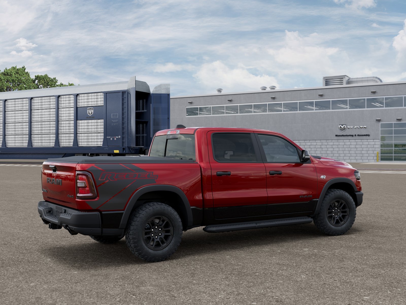 New 2026 Molten Red Pearl-Coat Exterior Paint RAM REBEL image 2