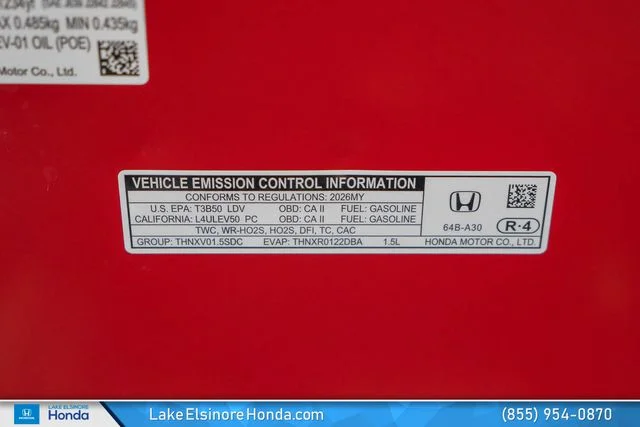 New 2026 Rallye Red Honda FWD image 25