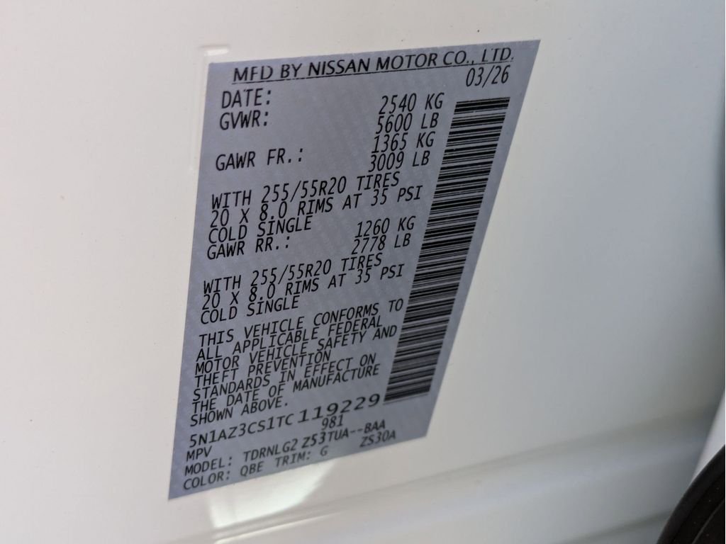 New 2026 Everest White Pearl Tricoat Nissan SL image 22