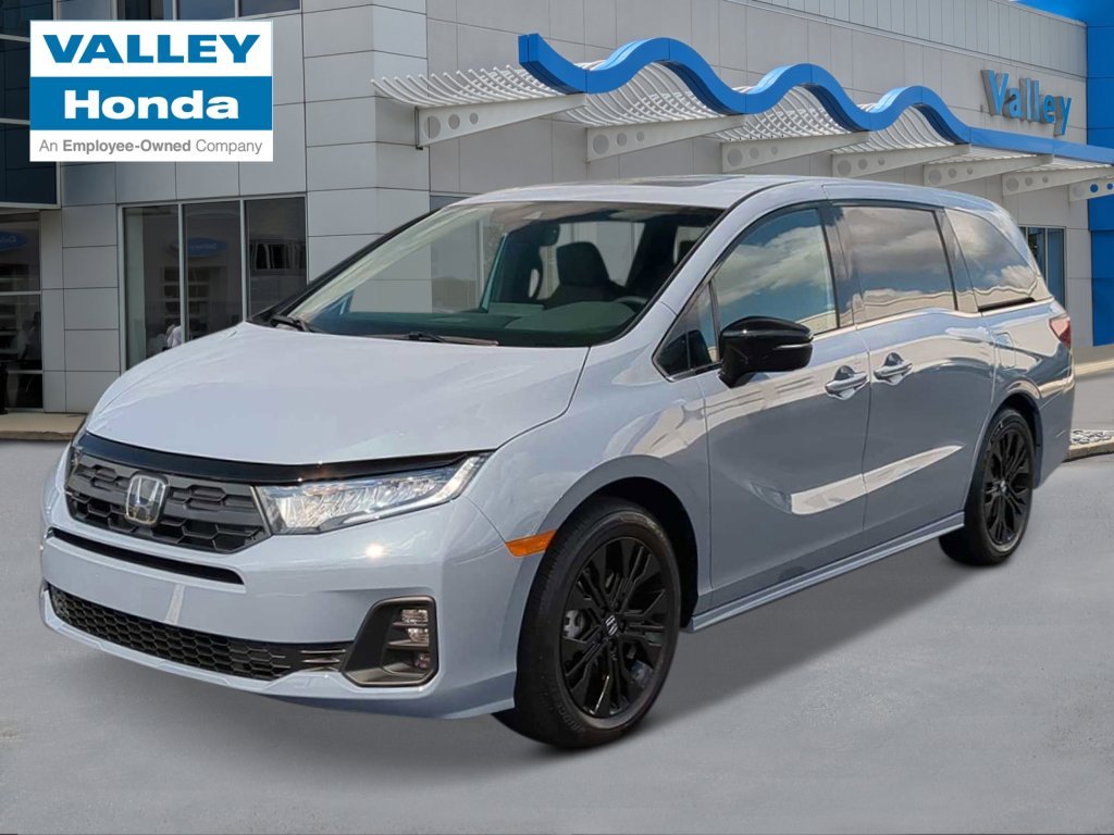 2026 Honda Odyssey Sport-L in Sonic Gray Pearl — front three-quarter view