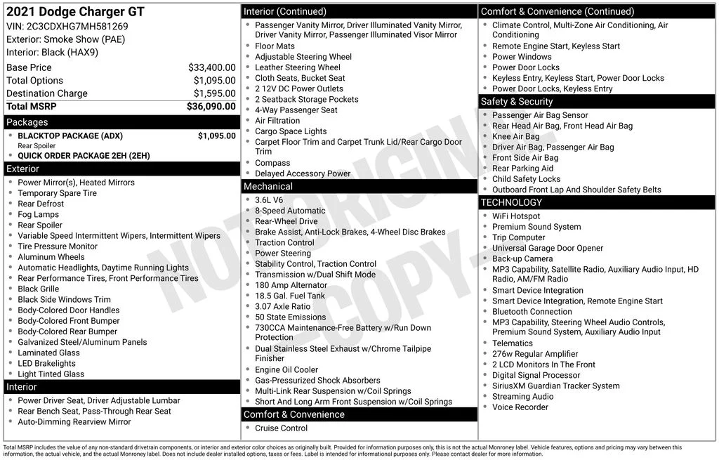 Used 2021 Gray Dodge GT image 8