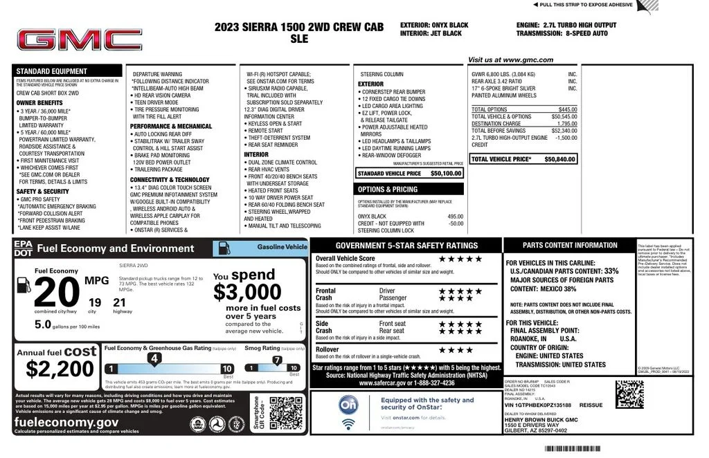 Used 2023 Black GMC SLE image 2