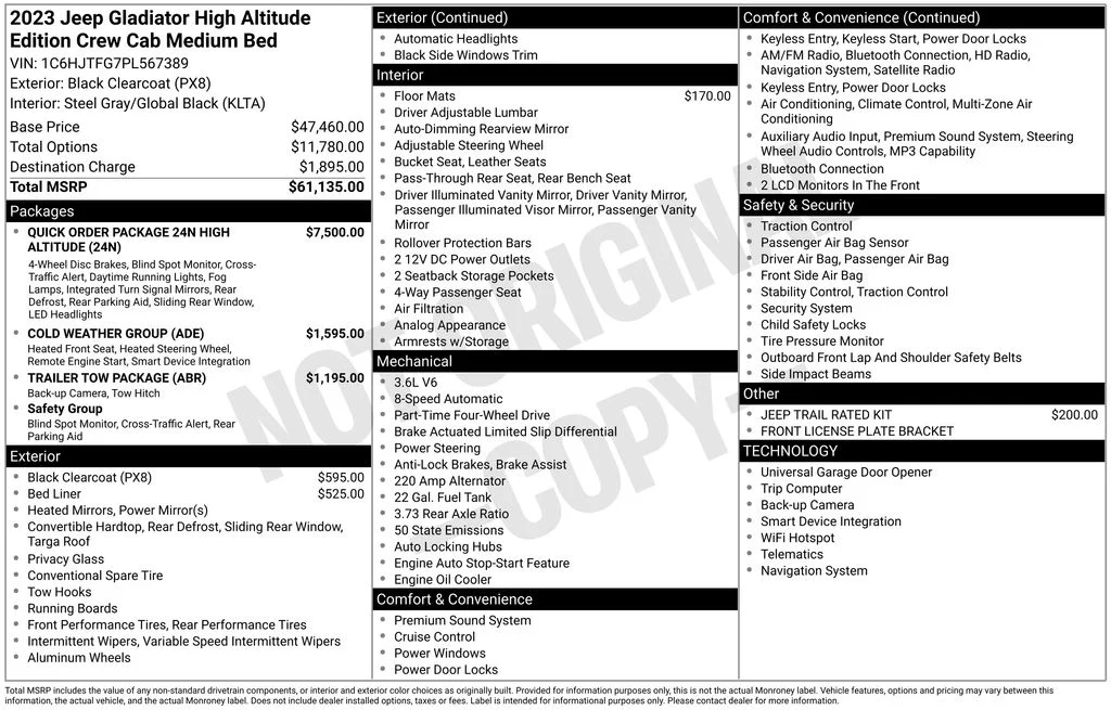 Used 2023 Black Jeep High Altitude image 1