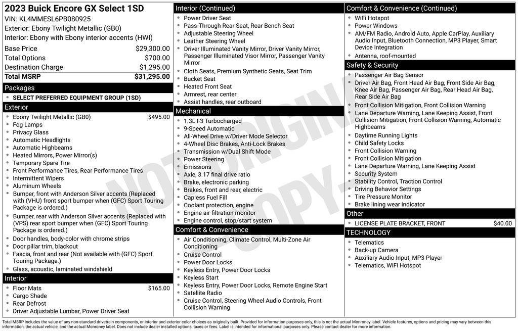 Used 2023 Black Buick Select image 37