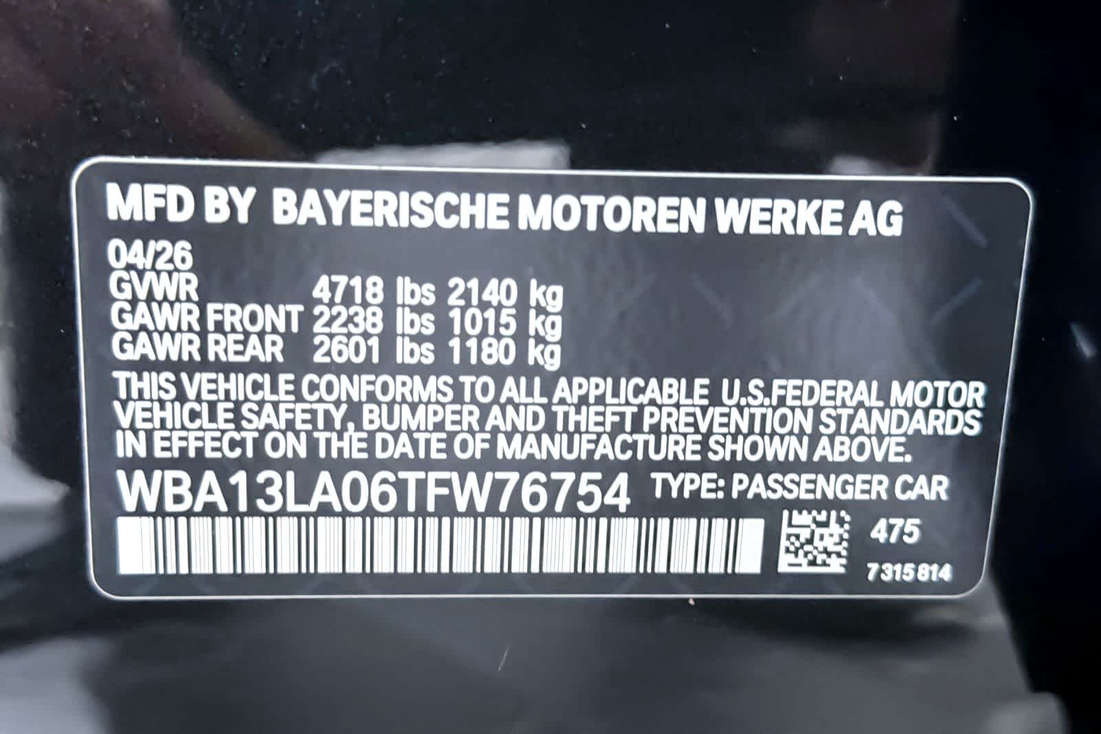 New 2026 Black Sapphire Metallic BMW 330i image 26