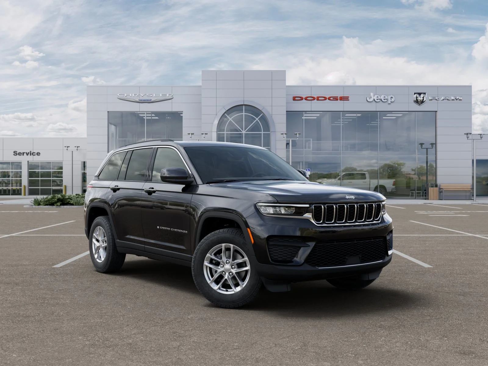 New 2025 Diamond Black Crystal Pearl-Coat Exterior Paint Jeep Laredo X image 17