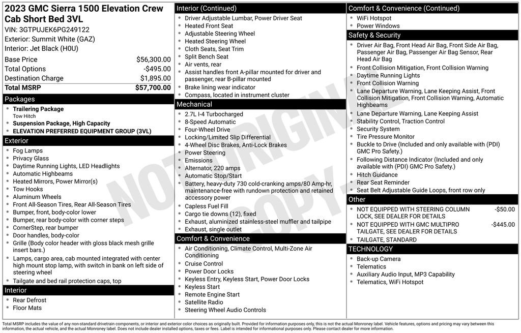 Used 2023 Summit White GMC Elevation image 29